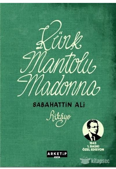 Kürk Mantolu Madonna Sabahattin Ali Arketip Yayınları 9786058073548