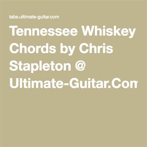 Tennessee Whiskey Guitar Chords Printable