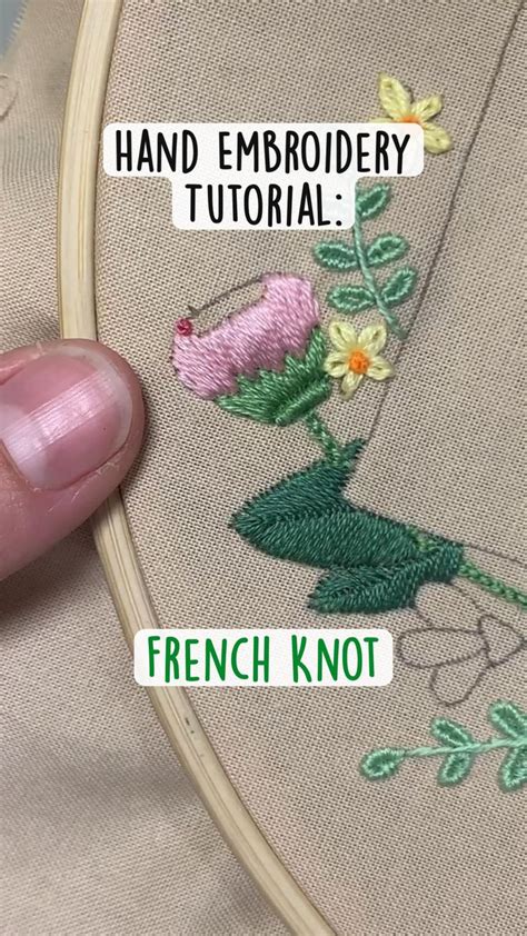 Hand Embroidery Tutorial French Knot Hand Embroidery Tutorial