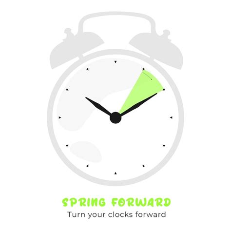 Premium Vector | Spring time change illustration with flowers and clock