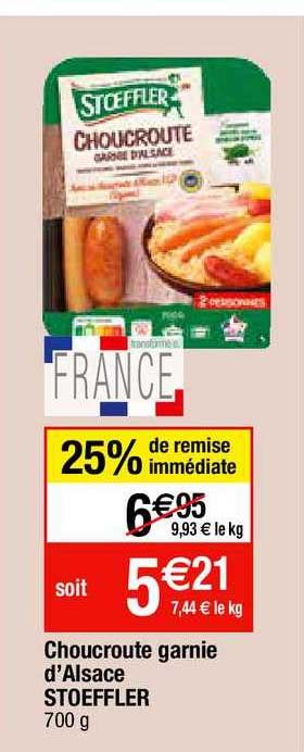 Promo Choucroute Garnie D Alsace Stoeffler Chez Migros France