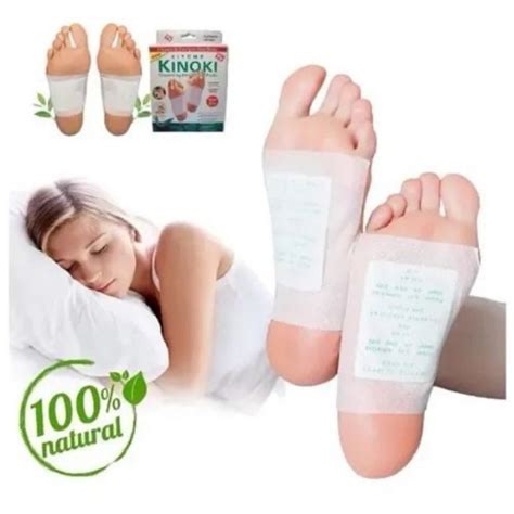 kit 100 adesivos Kinoki detox para os pés eliminador de toxinas