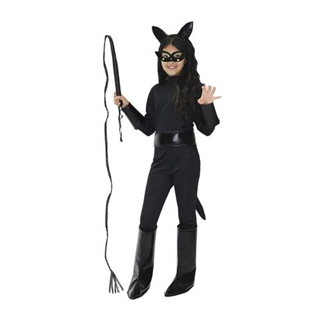 Costume Carnevale Cat Woman Gatta Nera Bambina Tg L 8 9 Anni