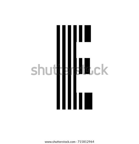 Vector Stripped Alphabet Letter E Stock Vector Royalty Free 715812964