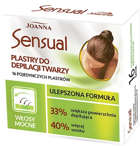 JOANNA Sensual plastry z woskiem do depilacji twarzy włosy mocne 16