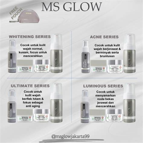 Jual MS GLOW All Varian Paket Kecantikan Wajah Whitening Ultimate Acne