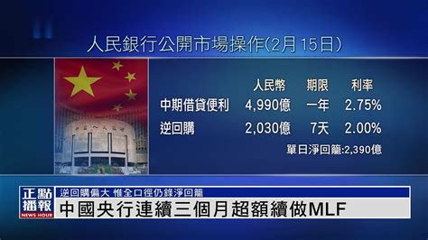 中国央行连续三个月超额续做mlf凤凰网视频凤凰网