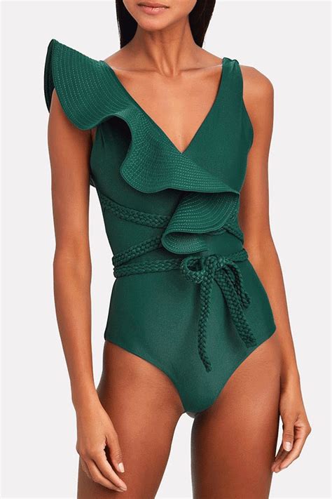 Ruffled Solid One Piece Swimsuit Ardorgirl