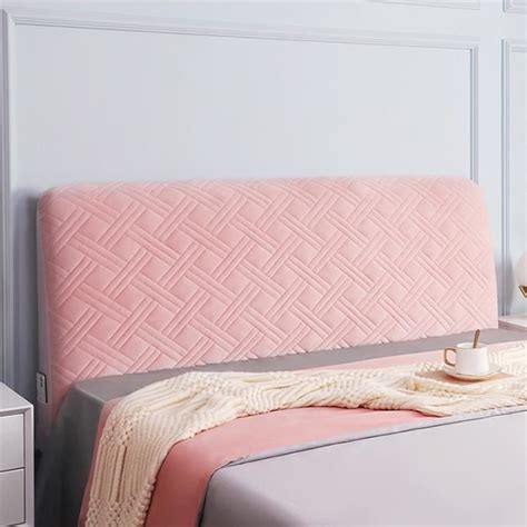 Rose L X H Cm Couvre T Te De Lit Matelass En Velours Pais Et