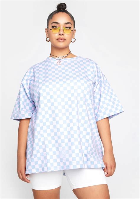 Ngorder Curve Blue Checkerboard Tee Dolls Kill