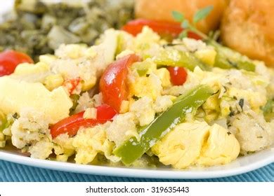 Ackee Saltfish Traditional Jamaican Dish Made Stock Photo 319635443 ...