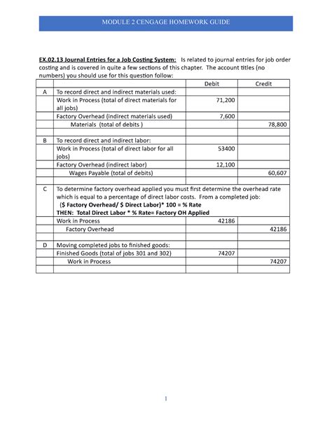 Ex0213 Journal Entries For A Job Costing System Ex02 Journal