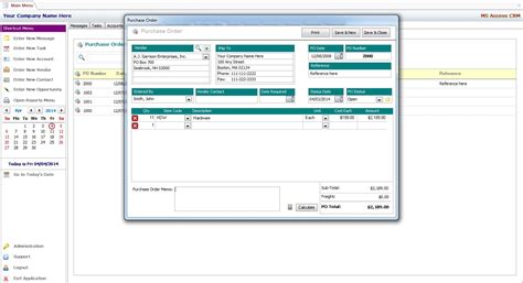 Invoice Access Database Template