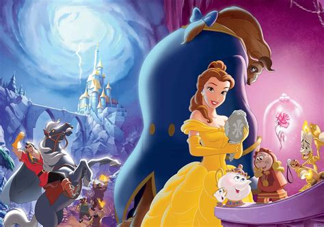 Disney Princesses Belle Beauty Beast Wall Paper Mural | Buy at EuroPosters