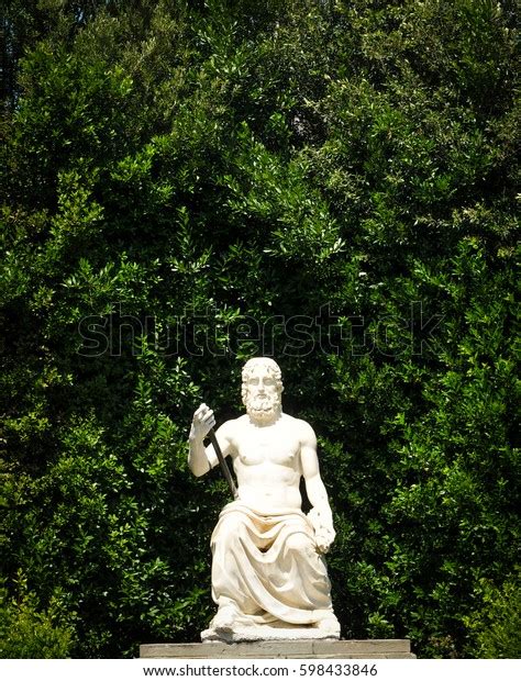 Statue Depicting Neptune Poseidon Florence Italy Stock Photo 598433846 ...