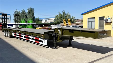 Tri Axle 60 Ton Low Bed Truck Trailer For Sale Howo Sinotruk