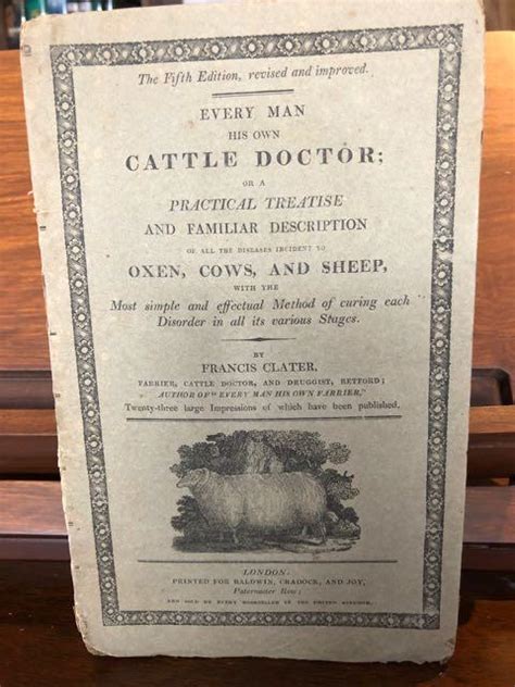 Every Man His Own Cattle Doctor Par Francis Clatter Fair Hardcover