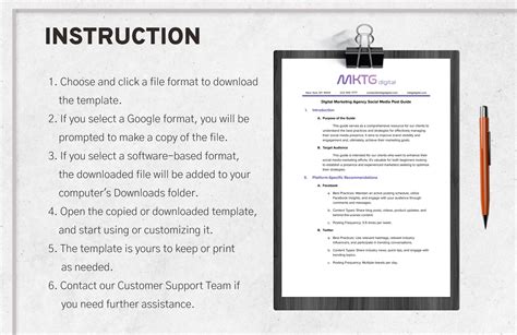 Digital Marketing Agency Social Media Content Plan Template in Word ...