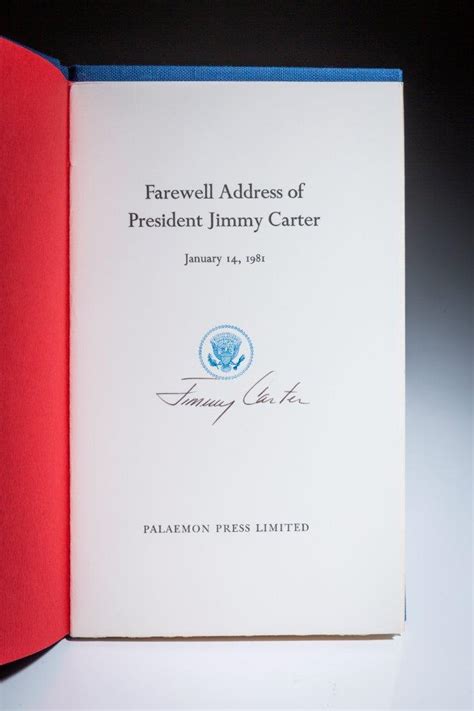 Farewell Address of President Jimmy Carter; January 14, 1981 by Carter ...