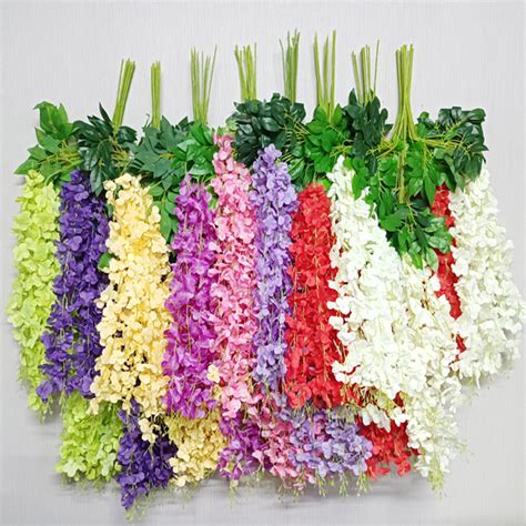 Wholesale Multi Color Wisteria Silk Flower Wholesale Hanging Flower