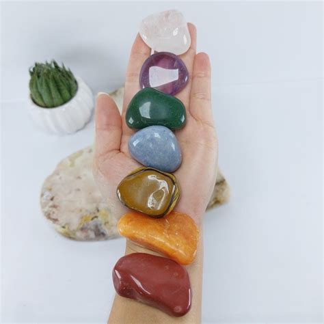 Comprar Kit Chakras Pedras Roladas Naturais A Partir De R