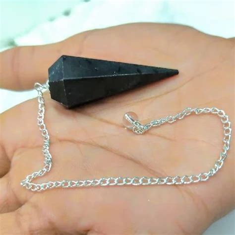 Black Tourmuline Crystal Pendulum For Divination Dowsing Pendulum With