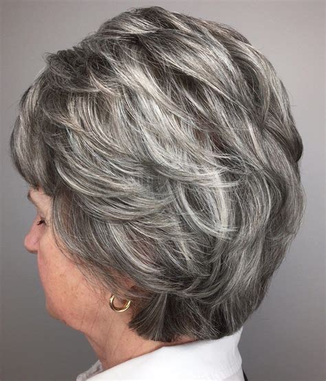 Shorter Feathered Cut For Graying Hair Mother Son Quotes Gorgeous Gray