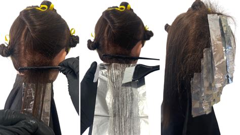 Mechas En El Cabello Con Papel De Aluminio Aula De Peluquería