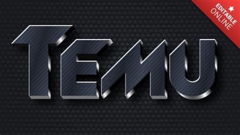 Temu Style Carbon Fiber Text Effect Generator