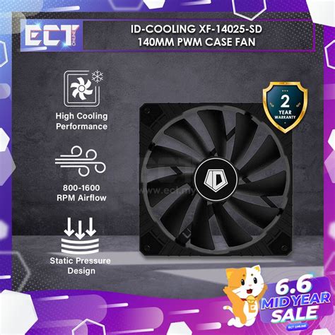 ID Cooling XF 14025 SD 140mm PWM Case Fan Black Lazada