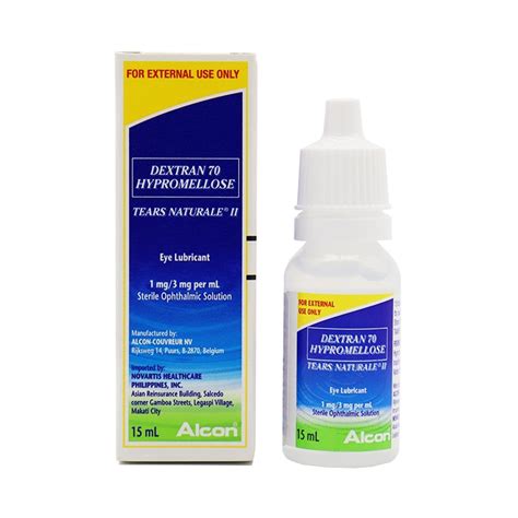 Tears Naturale Ii Dextran 70 Hypromellose 1mg 3mg Per Ml Ophthalmic