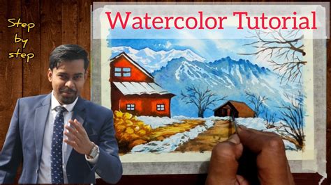 Watercolor Painting Tutorial For Beginners Kashmir Scenery Step By