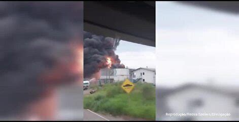 Incêndio em distribuidora de combustível fumaça tóxica em SC chega