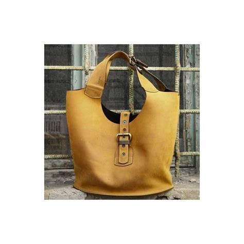 Handmade Natural Leather Unique Sturdy Tote Bag Made In Ladybuq Art