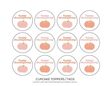 Free Printable Thanksgiving Tags - Pretty Sweet Printables