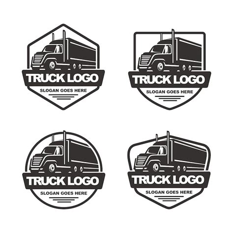 Premium Vector | Set of truck logo template