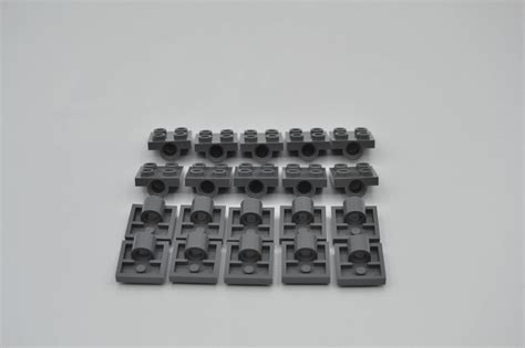 LEGO 20 X Platte 1 Loch Achse Neues Dunkelgrau Dark Bluish Gray Plate