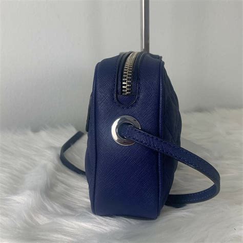 MARC JACOBS Sally Quilted Saffiano Leather Royal Blue Gem