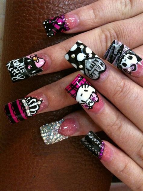 Hello Kitty Nails Design 50 Hello Kitty Nail Designs Cuded Pic