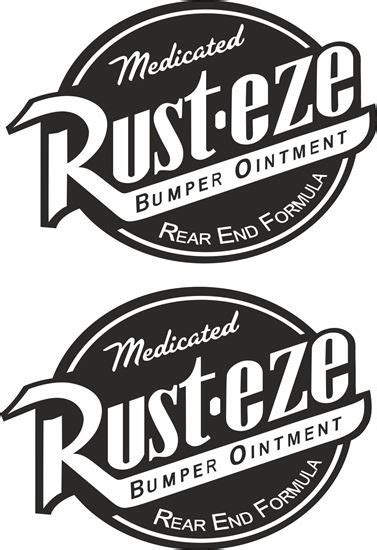 Rust Eze Bumper Ointment Logo Lightning Mcqueen Cars Logo Off