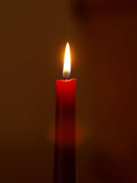 X Wallpaper Lighted Red Taper Candle Peakpx