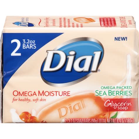 Dial® Omega Moisture Glycerin Soap 2 - 3.2 oz. Soap Pack | Bar Soap ...