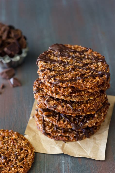 Honey Almond Florentine Cookies