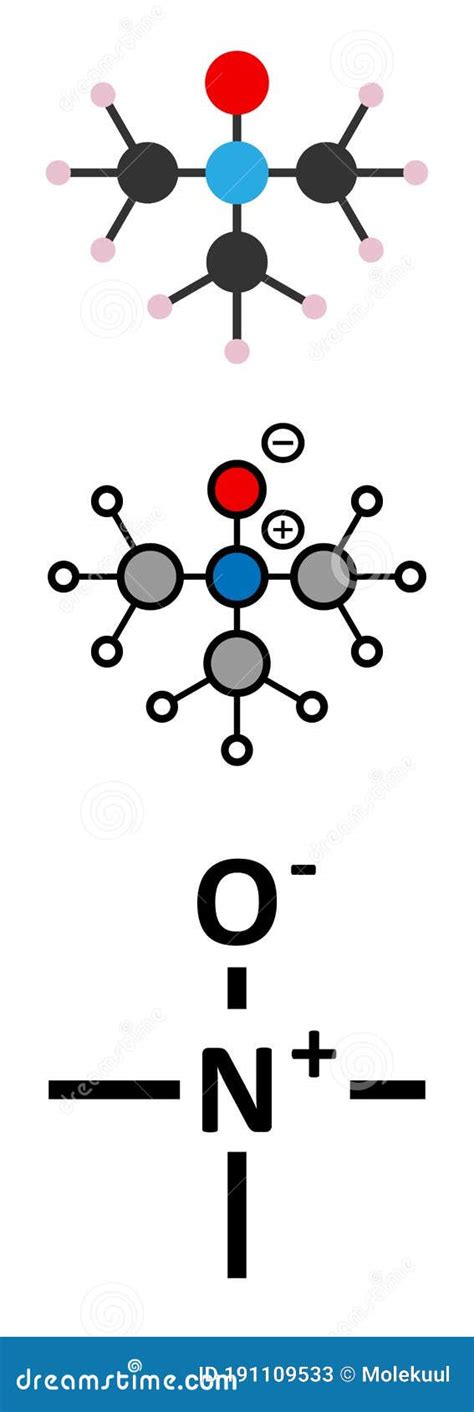 Trimethylamine N Oxide Tmao Molecule Stock Vector Illustration Of