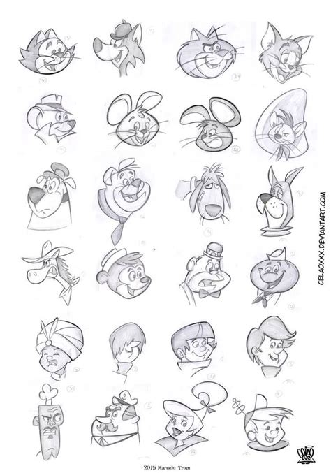 Hanna Barbera Heads By Celaoxxx On DeviantArt Cartoon Sketches