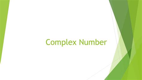 Complex Number Ppt Download