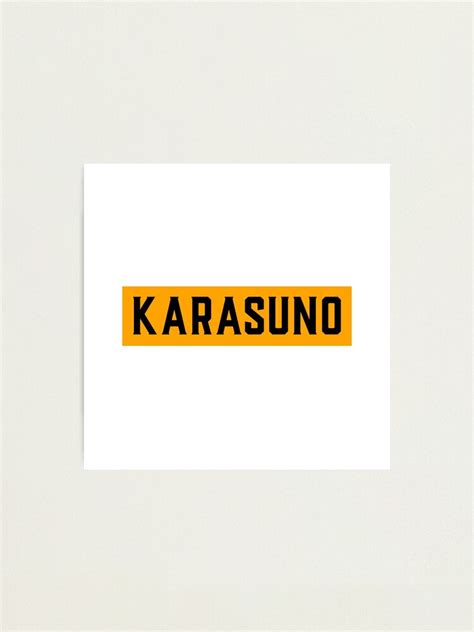 Karasuno Haikyuu Symbol Photographic Print By Brandon Shirts