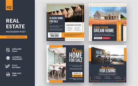 Real Estate Instagram Post Social Media Template