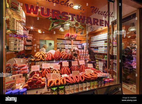 Munich Germany 08 Dec 2015 Wurstwaren Sausage Shop On 08 Dec 2015