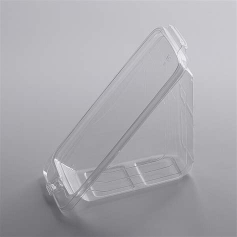 Choice 7 X 4 X 4 Clear PET Tamper Evident Tamper Resistant Sandwich